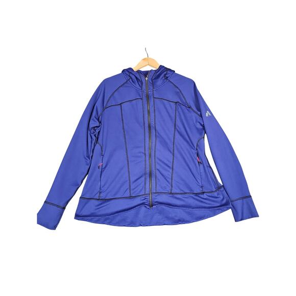 Eddie Bauer Jacket Mens 2XL Blue First Ascent Hooded Fleece Full Zip Performance - Picture 1 of 14